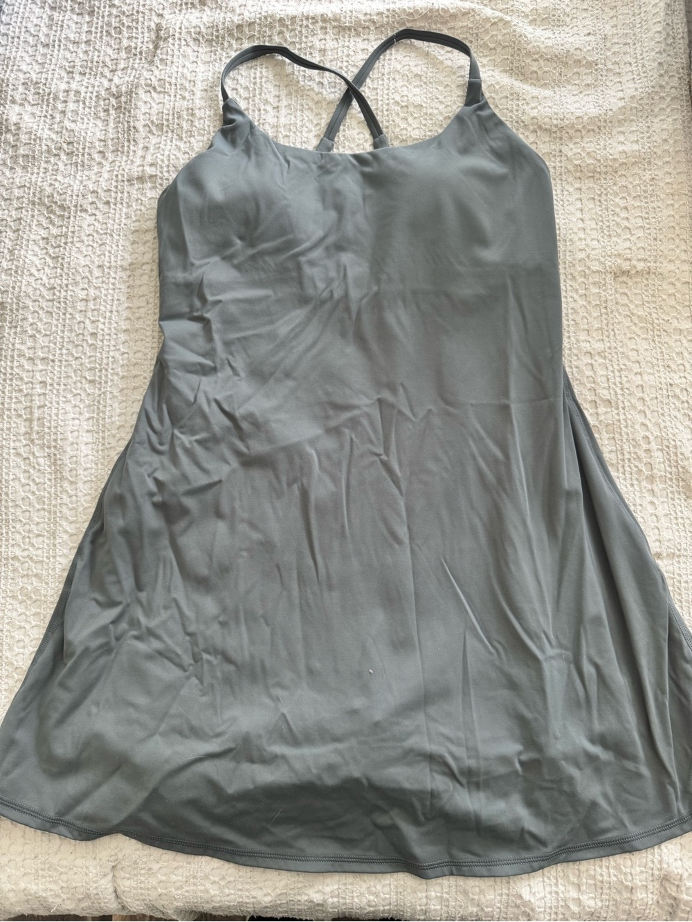 HALARA SoftlyZero™ Plush Backless Active Dress - Gray